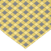 Gelber schwarzer karierter Karo-Tabellen-Läufer Kurzer Tischläufer (Ecke)