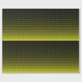 Gelber schwarzer Polka Dot Halftone Hintergrund Geschenkpapier (Flach)