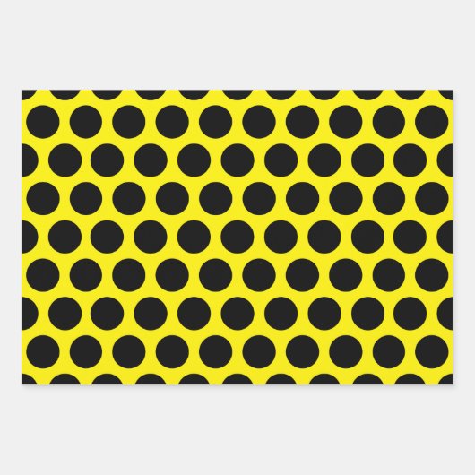 Gelber schwarzer Streifen Geschenkpapier Set (Vorderseite 2)