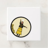 Gelber schwarzer Tiered Dancer #2 Geschenkanhänger (Beispiel)