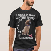 Gelber Schwarzmund-Hund Südschwarzer Mundschleier T-Shirt (Vorderseite)