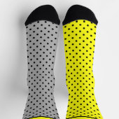 Gelber Schwarzpolster-Punkt Socken (Oben)