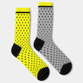 Gelber Schwarzpolster-Punkt Socken (Rechts)