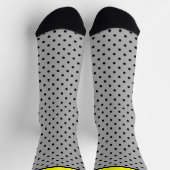 Gelber Schwarzpolster-Punkt Socken (Oben)
