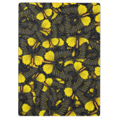 Gelber Schwarzschmetterlingshuhn | Schmetterlingsk Klemmbrett (Rückseite)