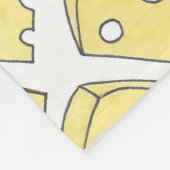Gelber Schweizer Käse Feinschmecker Wedge Print Fleecedecke (Ecke)