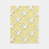 Gelber Schweizer Käse Feinschmecker Wedge Print Fleecedecke (Vorderseite)