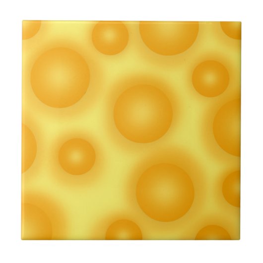 Gelber Schweizer Käse Fliese (Vorderseite)