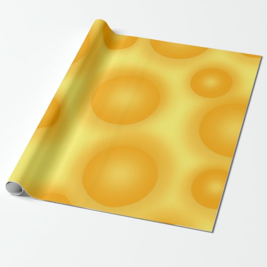 Gelber Schweizer Käse Geschenkpapier (Ungerollt)