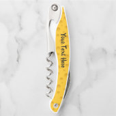 Gelber Schweizer Käse Korkenwein-Geschenk Kellnermesser (Vorderseite)
