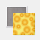 Gelber Schweizer Käse Magnet (Vorderseite/Rückseite)