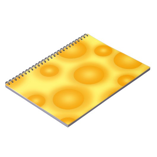 Gelber Schweizer Käse Notizblock (Linke Seite)