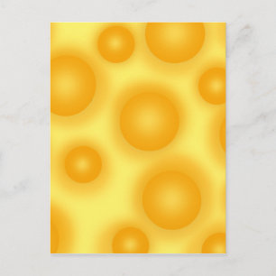Gelber Schweizer Käse Postkarte