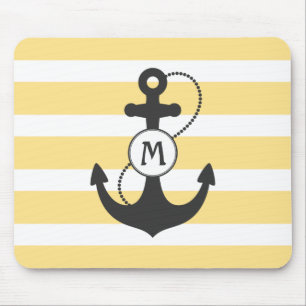 Gelber Seeanker Mousepad