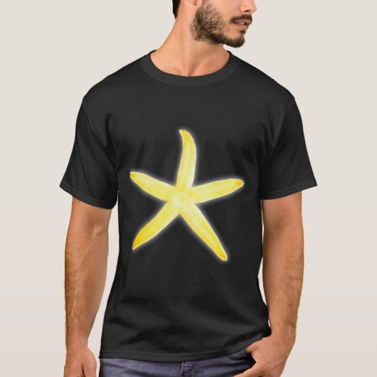 Gelber Seestern T-Shirt (Vorderseite)