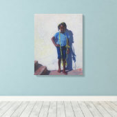 Gelber Seil 2014 Leinwanddruck (Insitu (Holzboden))