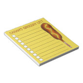 Gelber Senfkornhund Personalisiert zu führen Notizblock (angewinkelt)