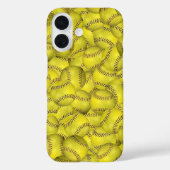 Gelber Softball-Hintergrund Case-Mate iPhone Hülle (Rückseite)