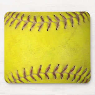 Gelber Softball Mousepad