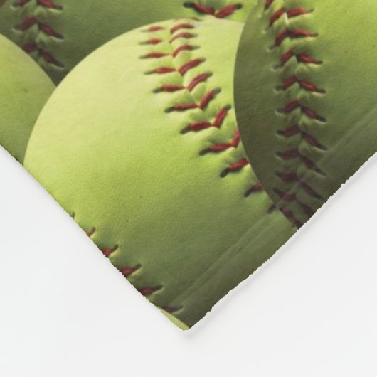 Gelber Softball-multi Diamant Fleecedecke (Ecke)