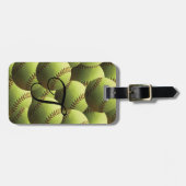 Gelber Softball-multi Tapete Gepäckanhänger (Vorderseite horizontal)