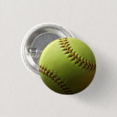 Gelber Softball-Single Button (Vorne & Hinten)