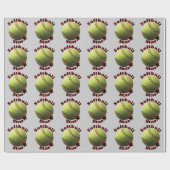 Gelber Softball-Superstern Geschenkpapier (Flach)