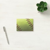 Gelber Softball verblassen, um zu schwärzen Post-it Klebezettel (Büro)