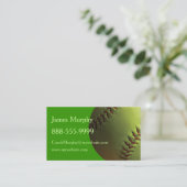 Gelber Softball Visitenkarte (Stehend Vorderseite)