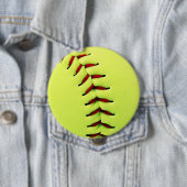 Gelber Softballball Button (Beispiel)