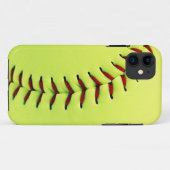 Gelber Softballball Case-Mate iPhone Hülle (Rückseite (Horizontal))