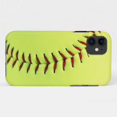 Gelber Softballball Case-Mate iPhone Hülle (Rückseite (Horizontal))