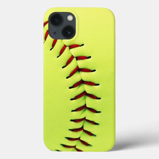 Gelber Softballball Case-Mate iPhone Hülle (Rückseite)