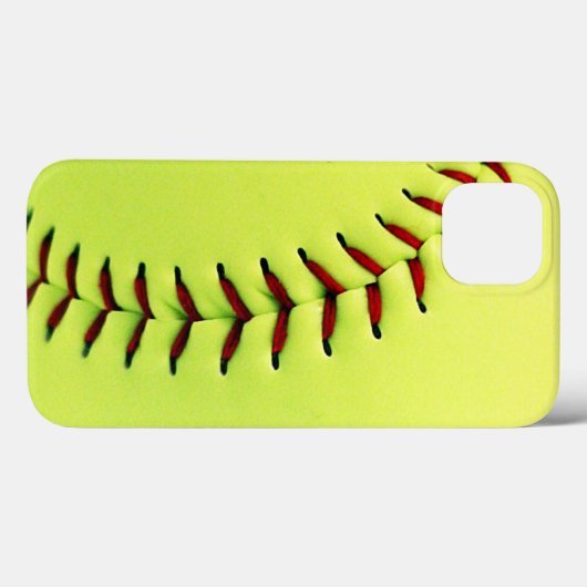 Gelber Softballball Case-Mate iPhone Hülle (Rückseite (Horizontal))