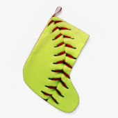 Gelber Softballball Kleiner Weihnachtsstrumpf (Vorderansicht (hängend))