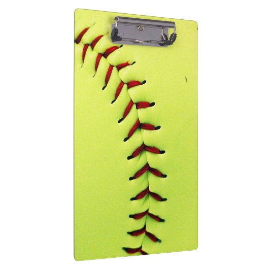 Gelber Softballball Klemmbrett (Rechts)