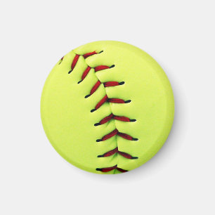 Gelber Softballball Magnet