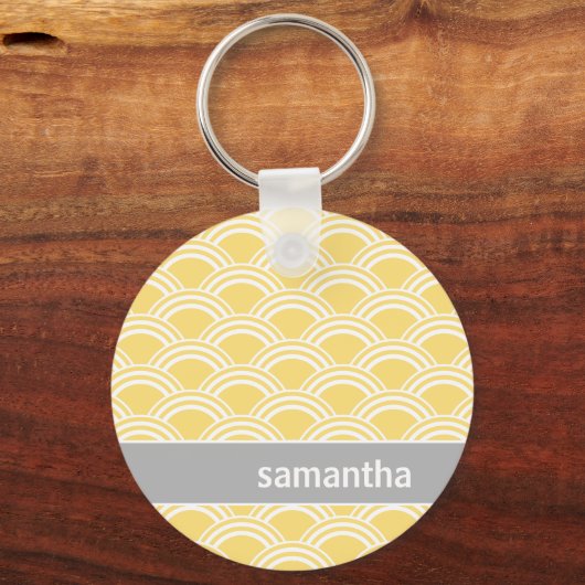Gelber Sonnenaufgang Schlüsselanhänger (Vorderseite)