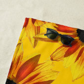 Gelber Sonnenblume-Garten-Blumenbadetuch Strandtuch (Beispiel)