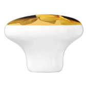 Gelber Sonnenblume-Keramikzug Keramikknauf (Seitenansicht)