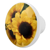 Gelber Sonnenblume-Keramikzug Keramikknauf (Rechts)