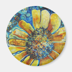 Gelber Sonnenblume-Magnet Magnet