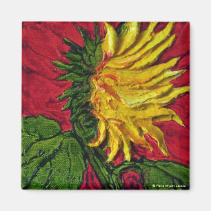 Gelber Sonnenblume-Magnet Magnet