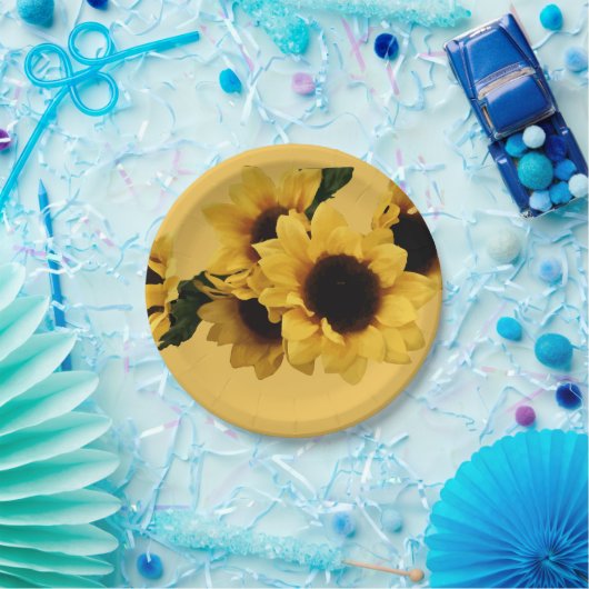 Gelber Sonnenblume-Pappteller Pappteller (Party)