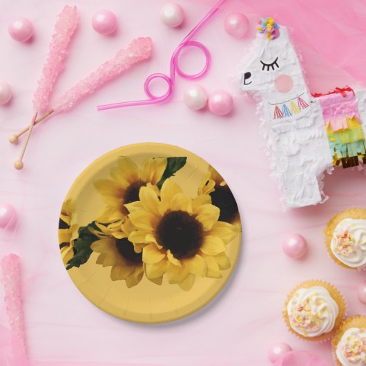Gelber Sonnenblume-Pappteller Pappteller (Party)