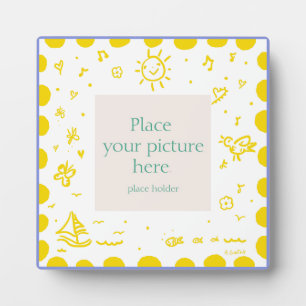 Gelber Sonnenschirm Fotoplatte