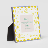 Gelber Sonnenschirm Fotoplatte (Vorderseite)