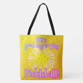Gelber Sonnentag zum Pickleball Tasche