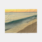 Gelber Sonnenuntergang am Strand Akrylus Artwork | Fleecedecke (Vorderseite (Horizontal))