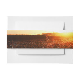 Gelber Sonnenuntergang-Kürbisfeld  Einladungsbanderole